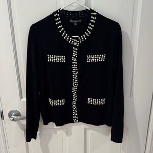 Adrianna Papell Embellished Cardigan Sweater